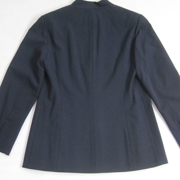 Lafayette 148 New York Jacket Blazer Zip Up Navy - Picture 2 of 7